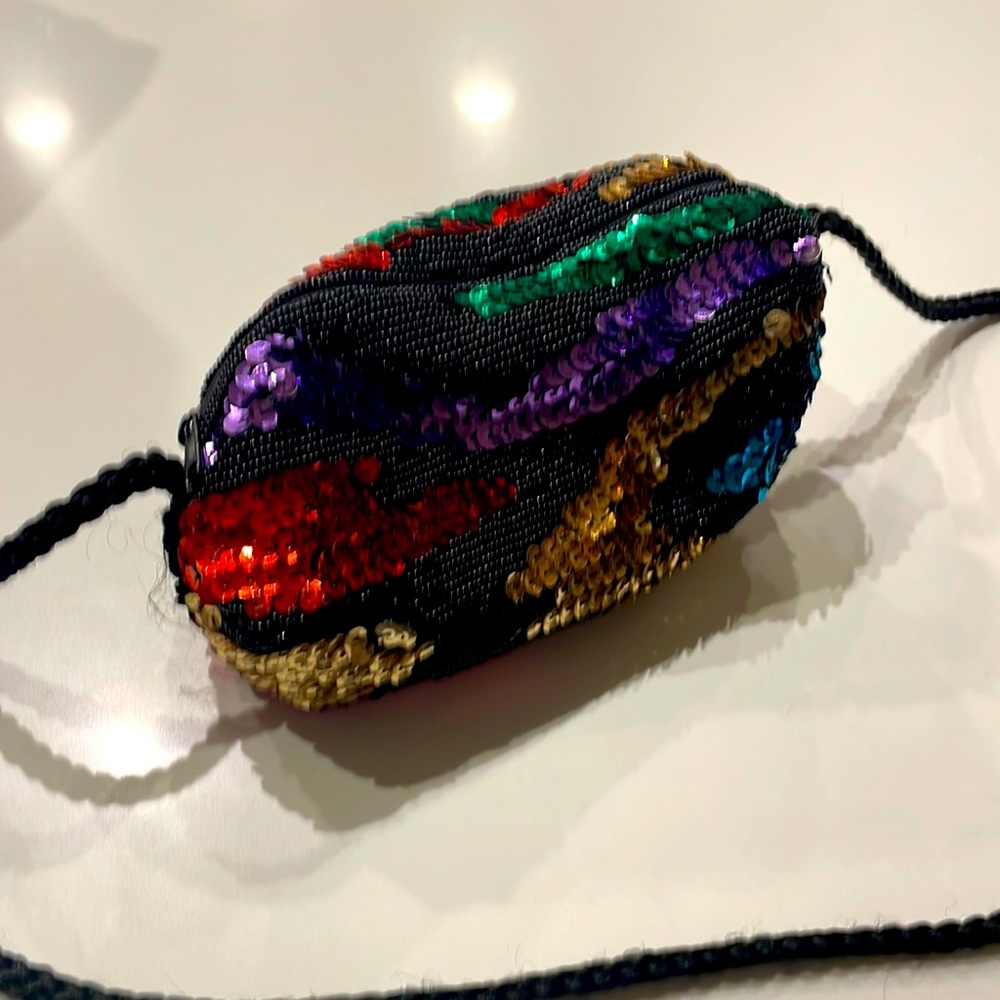 Vintage Multi color sequin evening bag